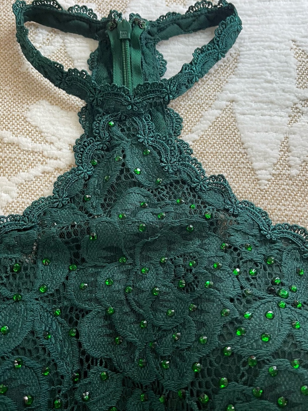 Betsy & Adam Deep Green Evening Dress - Picture 16 of 16